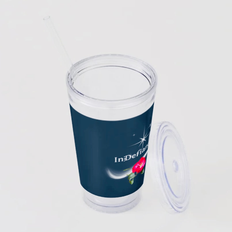 In;Defiance - Acrylic Thermos with Flower