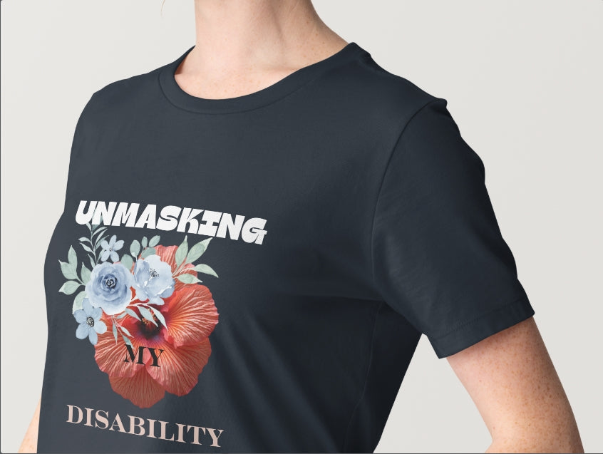 Face Off - T-Shirt with Light Blue and 🌸 Flower