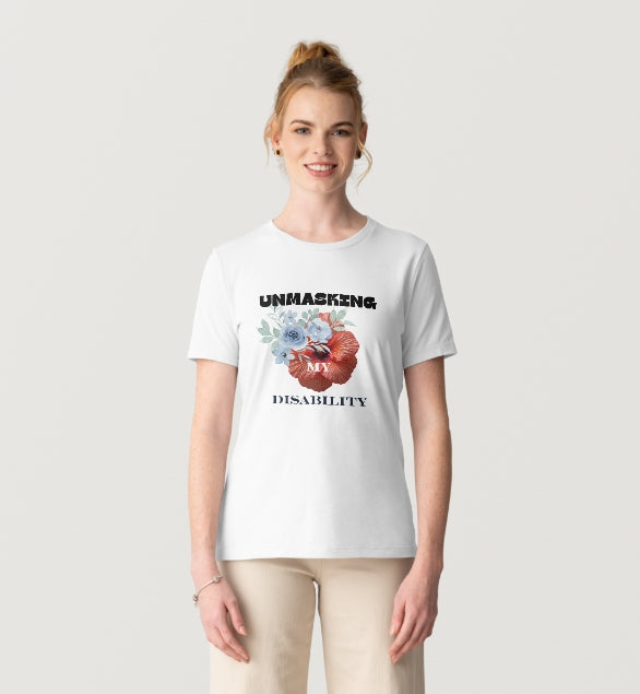 Face Off - T-Shirt with Light Blue and 🌸 Flower