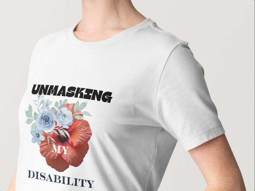 Face Off - T-Shirt with Light Blue and 🌸 Flower