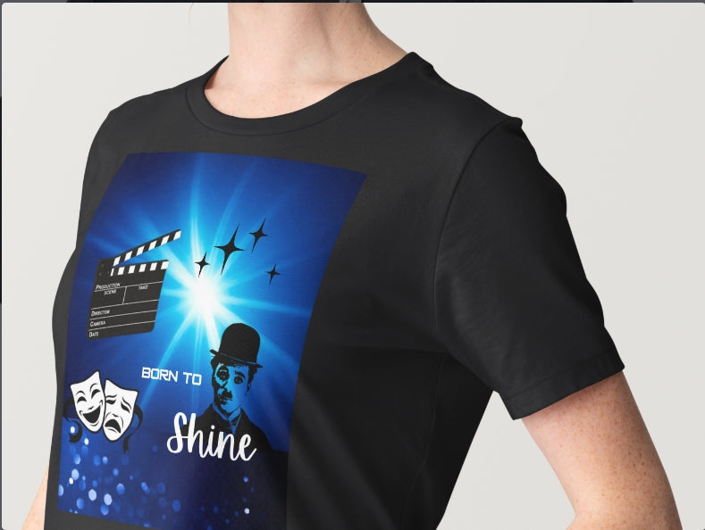 Born to Shine T-Shirt for dancers and performers showcasing artistic passion