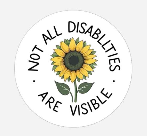 More Than What You See stickers promoting awareness of hidden disabilities and invisible challenges