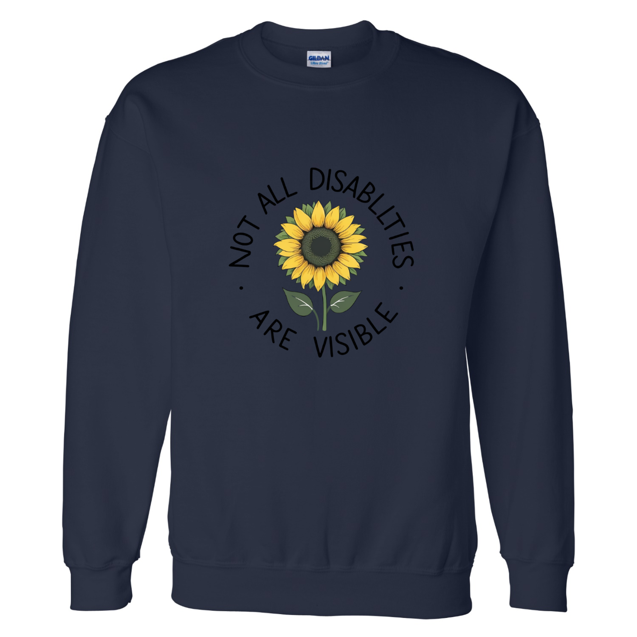 Gildan DryBlend crewneck sweatshirt with moisture-wicking fabric and classic design showing more than what you see